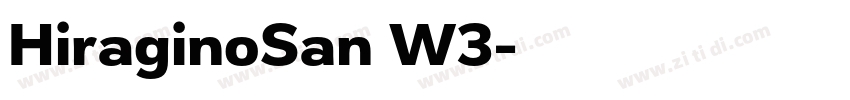 HiraginoSan W3字体转换